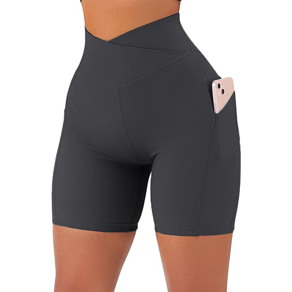 New Women's High Waist Workout Gym Yoga Shorts