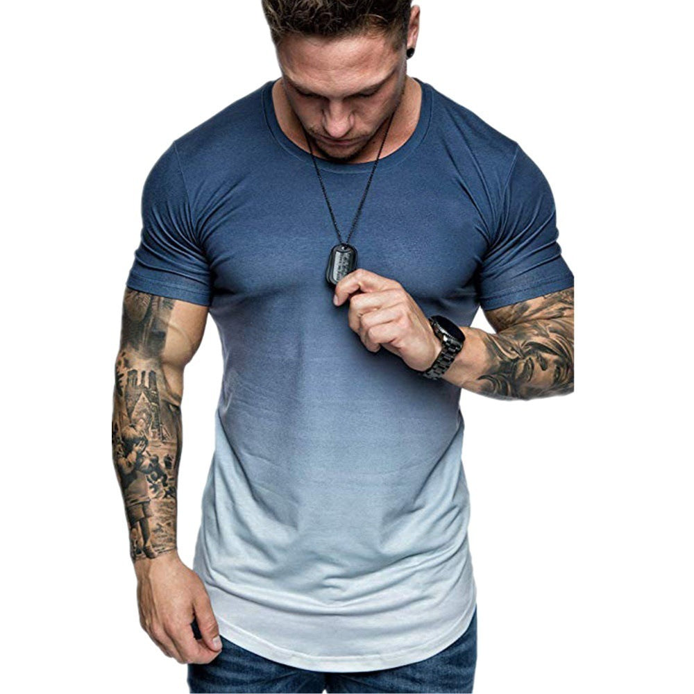 Men Workout Sports Short Sleeve T-shirt Gym Fitness