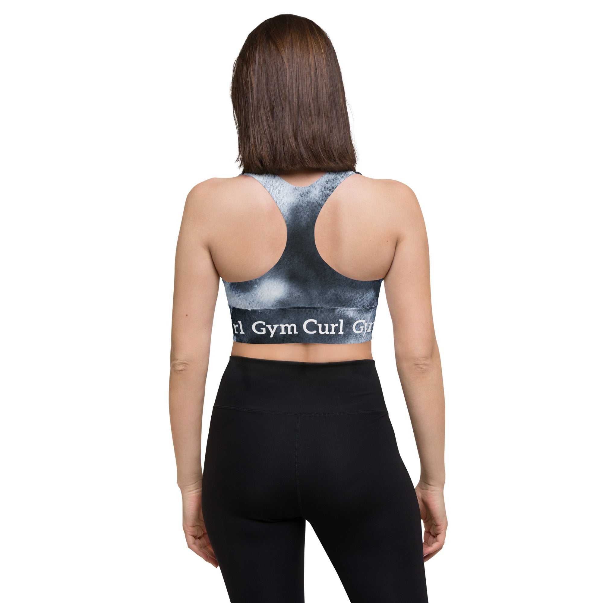 Women's Gym Workout Longline Sports Bra Outdoor