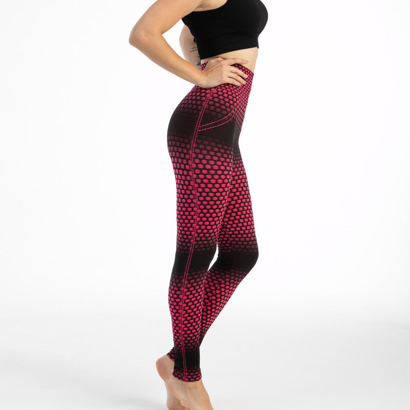 Gym Yoga Running High Waist Printed Pants Leggings